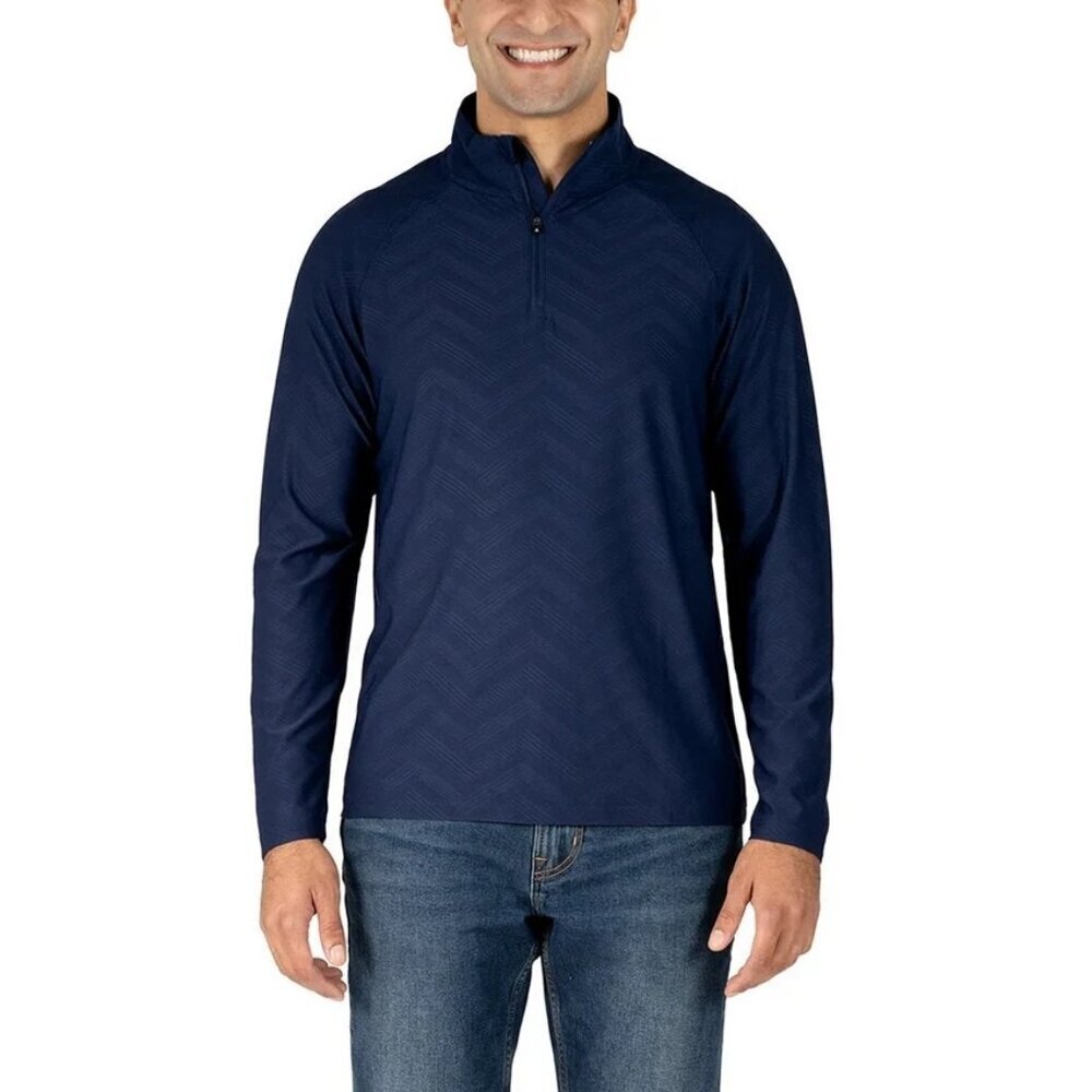 NEW Gerry Men's M Active Quarter Zip Pullover Navy Sweatshirt